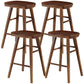 Industrial Style Wooden Bar Stool Contoured Seat Counter Stool for Kitchen Bar Walnut 4 Piece Set Clearhalo 'Bar Furniture' 'Bar Stools' 'bar_stools' 'furn' 'furn_bar_stools' 'furniture_bar_stools' 'Kitchen & Dining Furniture' 'kitchen&dining_furn' 'kitchen' 'kitchen_furn' Furniture' 4211370
