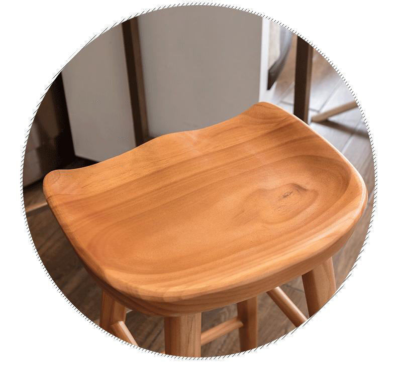 Industrial Style Wooden Bar Stool Contoured Seat Counter Stool for Kitchen Bar Clearhalo 'Bar Furniture' 'Bar Stools' 'bar_stools' 'furn' 'furn_bar_stools' 'furniture_bar_stools' 'Kitchen & Dining Furniture' 'kitchen&dining_furn' 'kitchen' 'kitchen_furn' Furniture' 4211374
