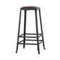 Industrial Style Square Leather Seat with Metal Legs Counter Stool for Kitchen Bar Backless 1 Piece Bar Stool(30"H) Clearhalo 'Bar Furniture' 'Bar Stools' 'bar_stools' 'furn' 'furn_bar_stools' 'furniture_bar_stools' 'Kitchen & Dining Furniture' 'kitchen&dining_furn' 'kitchen' 'kitchen_furn' Furniture' 4211390