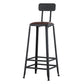Industrial Style Square Leather Seat with Metal Legs Counter Stool for Kitchen Bar Clearhalo 'Bar Furniture' 'Bar Stools' 'bar_stools' 'furn' 'furn_bar_stools' 'furniture_bar_stools' 'Kitchen & Dining Furniture' 'kitchen&dining_furn' 'kitchen' 'kitchen_furn' Furniture' 4211396