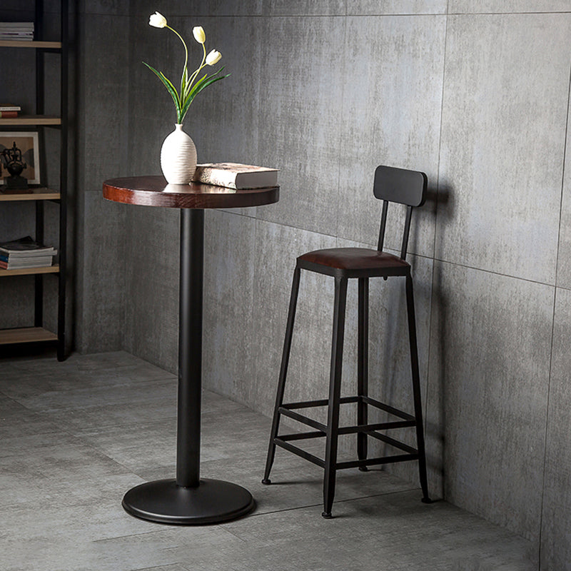 Industrial Style Square Leather Seat with Metal Legs Counter Stool for Kitchen Bar Clearhalo 'Bar Furniture' 'Bar Stools' 'bar_stools' 'furn' 'furn_bar_stools' 'furniture_bar_stools' 'Kitchen & Dining Furniture' 'kitchen&dining_furn' 'kitchen' 'kitchen_furn' Furniture' 4211404