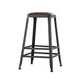 Industrial Style Square Leather Seat with Metal Legs Counter Stool for Kitchen Bar Backless 1 Piece Counter Stool(26"H) Clearhalo 'Bar Furniture' 'Bar Stools' 'bar_stools' 'furn' 'furn_bar_stools' 'furniture_bar_stools' 'Kitchen & Dining Furniture' 'kitchen&dining_furn' 'kitchen' 'kitchen_furn' Furniture' 4211407