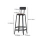 Industrial Style Square Leather Seat with Metal Legs Counter Stool for Kitchen Bar Clearhalo 'Bar Furniture' 'Bar Stools' 'bar_stools' 'furn' 'furn_bar_stools' 'furniture_bar_stools' 'Kitchen & Dining Furniture' 'kitchen&dining_furn' 'kitchen' 'kitchen_furn' Furniture' 4211421