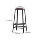 Industrial Style Square Leather Seat with Metal Legs Counter Stool for Kitchen Bar Clearhalo 'Bar Furniture' 'Bar Stools' 'bar_stools' 'furn' 'furn_bar_stools' 'furniture_bar_stools' 'Kitchen & Dining Furniture' 'kitchen&dining_furn' 'kitchen' 'kitchen_furn' Furniture' 4211422