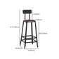 Industrial Style Square Leather Seat with Metal Legs Counter Stool for Kitchen Bar Clearhalo 'Bar Furniture' 'Bar Stools' 'bar_stools' 'furn' 'furn_bar_stools' 'furniture_bar_stools' 'Kitchen & Dining Furniture' 'kitchen&dining_furn' 'kitchen' 'kitchen_furn' Furniture' 4211425