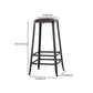 Industrial Style Square Leather Seat with Metal Legs Counter Stool for Kitchen Bar Clearhalo 'Bar Furniture' 'Bar Stools' 'bar_stools' 'furn' 'furn_bar_stools' 'furniture_bar_stools' 'Kitchen & Dining Furniture' 'kitchen&dining_furn' 'kitchen' 'kitchen_furn' Furniture' 4211426