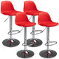 Scandinavian Bar Stool Bucket Leather Seat Counter Stool for Kitchen Bar Red Silver 4 Piece Set Clearhalo 'Bar Furniture' 'Bar Stools' 'bar_stools' 'furn' 'furn_bar_stools' 'furniture_bar_stools' 'Kitchen & Dining Furniture' 'kitchen&dining_furn' 'kitchen' 'kitchen_furn' Furniture' 4211430