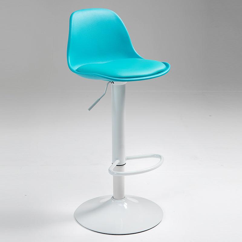 Scandinavian Bar Stool Bucket Leather Seat Counter Stool for Kitchen Bar Blue White 1 Piece Clearhalo 'Bar Furniture' 'Bar Stools' 'bar_stools' 'furn' 'furn_bar_stools' 'furniture_bar_stools' 'Kitchen & Dining Furniture' 'kitchen&dining_furn' 'kitchen' 'kitchen_furn' Furniture' 4211449