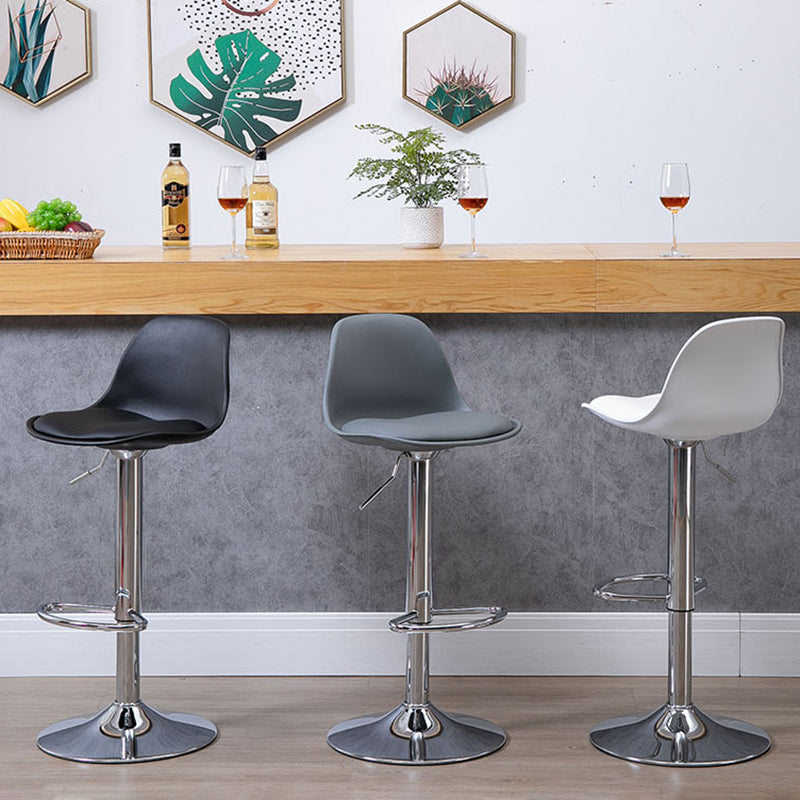Scandinavian Bar Stool Bucket Leather Seat Counter Stool for Kitchen Bar Clearhalo 'Bar Furniture' 'Bar Stools' 'bar_stools' 'furn' 'furn_bar_stools' 'furniture_bar_stools' 'Kitchen & Dining Furniture' 'kitchen&dining_furn' 'kitchen' 'kitchen_furn' Furniture' 4211450