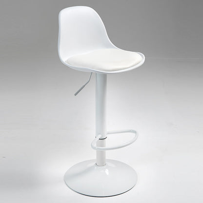 Scandinavian Bar Stool Bucket Leather Seat Counter Stool for Kitchen Bar White White 1 Piece Clearhalo 'Bar Furniture' 'Bar Stools' 'bar_stools' 'furn' 'furn_bar_stools' 'furniture_bar_stools' 'Kitchen & Dining Furniture' 'kitchen&dining_furn' 'kitchen' 'kitchen_furn' Furniture' 4211465