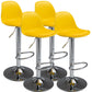 Scandinavian Bar Stool Bucket Leather Seat Counter Stool for Kitchen Bar Yellow Silver 4 Piece Set Clearhalo 'Bar Furniture' 'Bar Stools' 'bar_stools' 'furn' 'furn_bar_stools' 'furniture_bar_stools' 'Kitchen & Dining Furniture' 'kitchen&dining_furn' 'kitchen' 'kitchen_furn' Furniture' 4211467