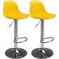Scandinavian Bar Stool Bucket Leather Seat Counter Stool for Kitchen Bar Yellow Silver 2 Piece Set Clearhalo 'Bar Furniture' 'Bar Stools' 'bar_stools' 'furn' 'furn_bar_stools' 'furniture_bar_stools' 'Kitchen & Dining Furniture' 'kitchen&dining_furn' 'kitchen' 'kitchen_furn' Furniture' 4211469