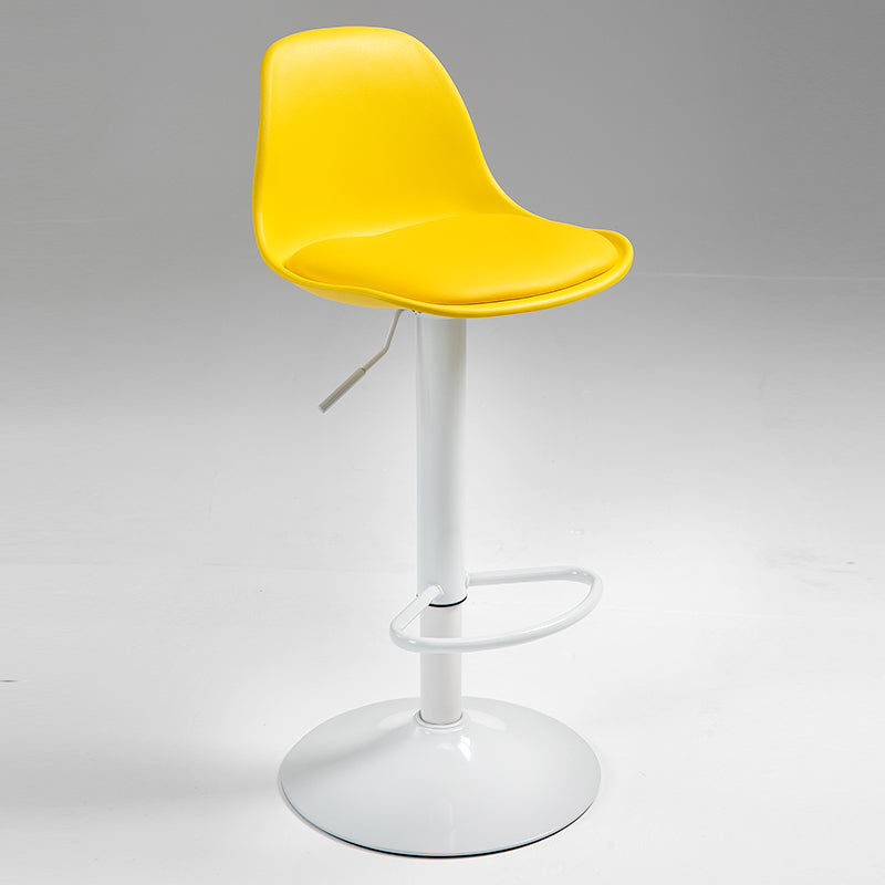Scandinavian Bar Stool Bucket Leather Seat Counter Stool for Kitchen Bar Yellow White 1 Piece Clearhalo 'Bar Furniture' 'Bar Stools' 'bar_stools' 'furn' 'furn_bar_stools' 'furniture_bar_stools' 'Kitchen & Dining Furniture' 'kitchen&dining_furn' 'kitchen' 'kitchen_furn' Furniture' 4211471