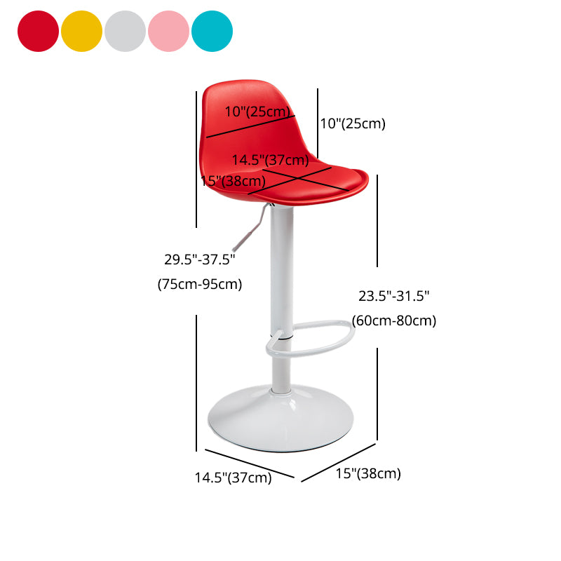 Scandinavian Bar Stool Bucket Leather Seat Counter Stool for Kitchen Bar Clearhalo 'Bar Furniture' 'Bar Stools' 'bar_stools' 'furn' 'furn_bar_stools' 'furniture_bar_stools' 'Kitchen & Dining Furniture' 'kitchen&dining_furn' 'kitchen' 'kitchen_furn' Furniture' 4211473