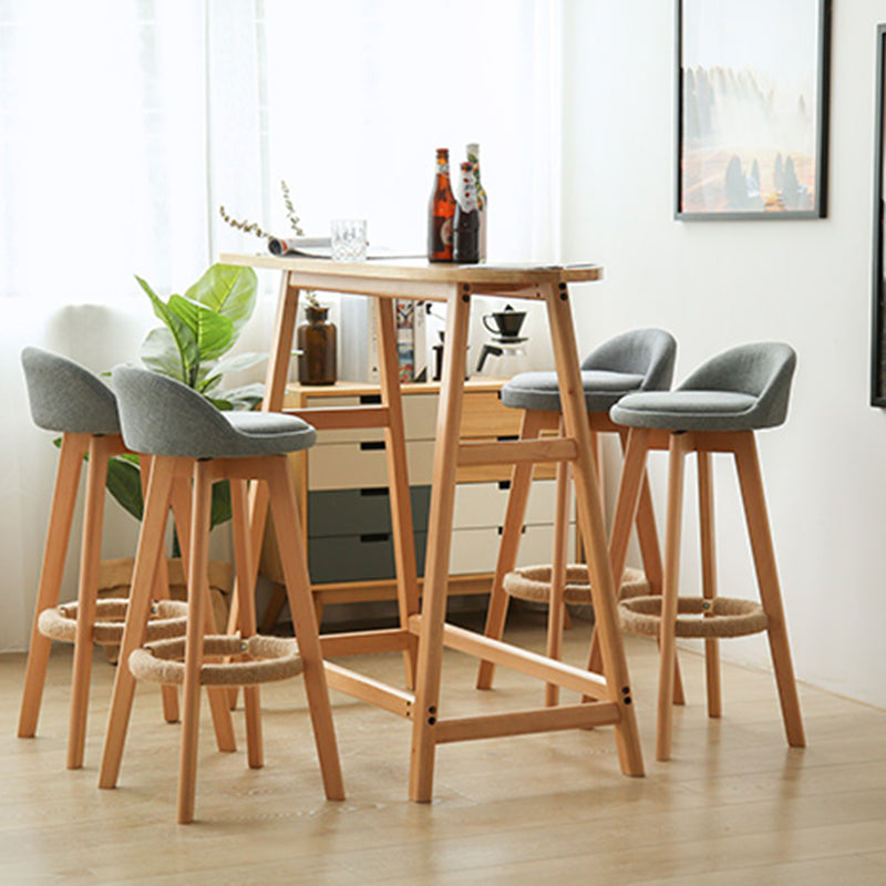Scandinavian Style Wooden Legs Bar-stool Counter Stool for Kitchen Bar 1Pcs Clearhalo 'Bar Furniture' 'Bar Stools' 'bar_stools' 'furn' 'furn_bar_stools' 'furniture_bar_stools' 'Kitchen & Dining Furniture' 'kitchen&dining_furn' 'kitchen' 'kitchen_furn' Furniture' 4211478