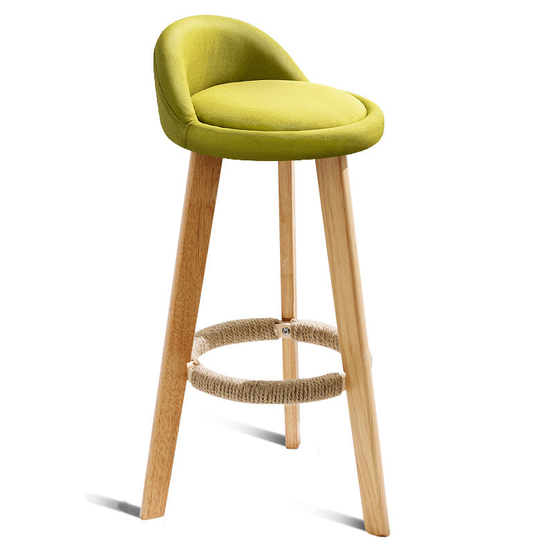 Scandinavian Style Wooden Legs Bar-stool Counter Stool for Kitchen Bar 1Pcs Green Clearhalo 'Bar Furniture' 'Bar Stools' 'bar_stools' 'furn' 'furn_bar_stools' 'furniture_bar_stools' 'Kitchen & Dining Furniture' 'kitchen&dining_furn' 'kitchen' 'kitchen_furn' Furniture' 4211479