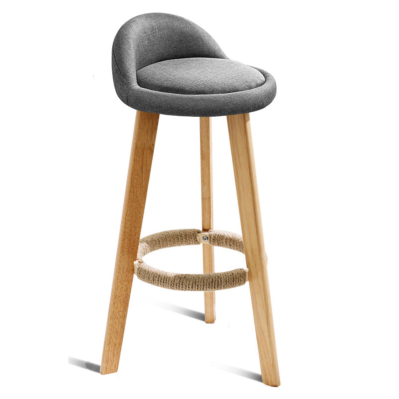 Scandinavian Style Wooden Legs Bar-stool Counter Stool for Kitchen Bar 1Pcs Grey Clearhalo 'Bar Furniture' 'Bar Stools' 'bar_stools' 'furn' 'furn_bar_stools' 'furniture_bar_stools' 'Kitchen & Dining Furniture' 'kitchen&dining_furn' 'kitchen' 'kitchen_furn' Furniture' 4211483
