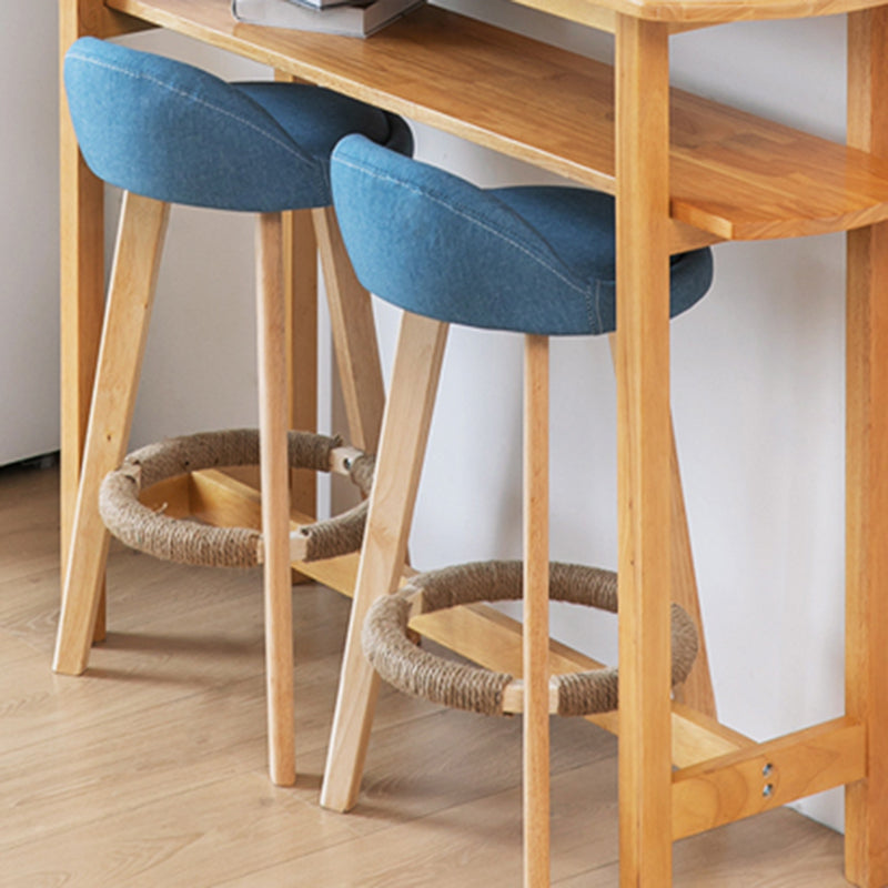 Scandinavian Style Wooden Legs Bar-stool Counter Stool for Kitchen Bar 1Pcs Clearhalo 'Bar Furniture' 'Bar Stools' 'bar_stools' 'furn' 'furn_bar_stools' 'furniture_bar_stools' 'Kitchen & Dining Furniture' 'kitchen&dining_furn' 'kitchen' 'kitchen_furn' Furniture' 4211489