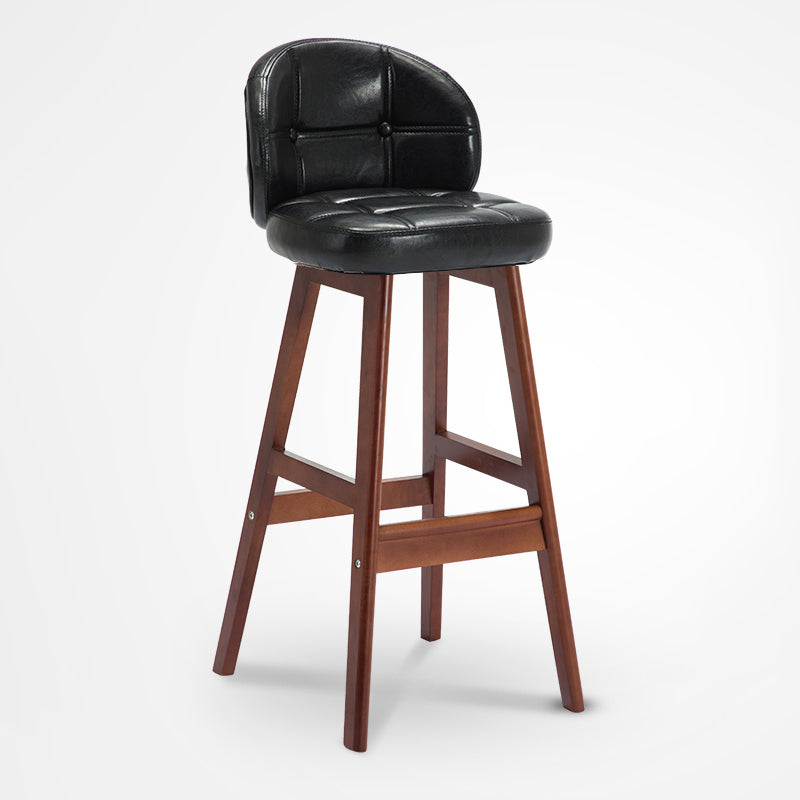 Scandinavian Style Wooden Legs Bar Stool Kitchen Bar Counter Stool 1Pcs Black Brown Clearhalo 'Bar Furniture' 'Bar Stools' 'bar_stools' 'furn' 'furn_bar_stools' 'furniture_bar_stools' 'Kitchen & Dining Furniture' 'kitchen&dining_furn' 'kitchen' 'kitchen_furn' Furniture' 4211493