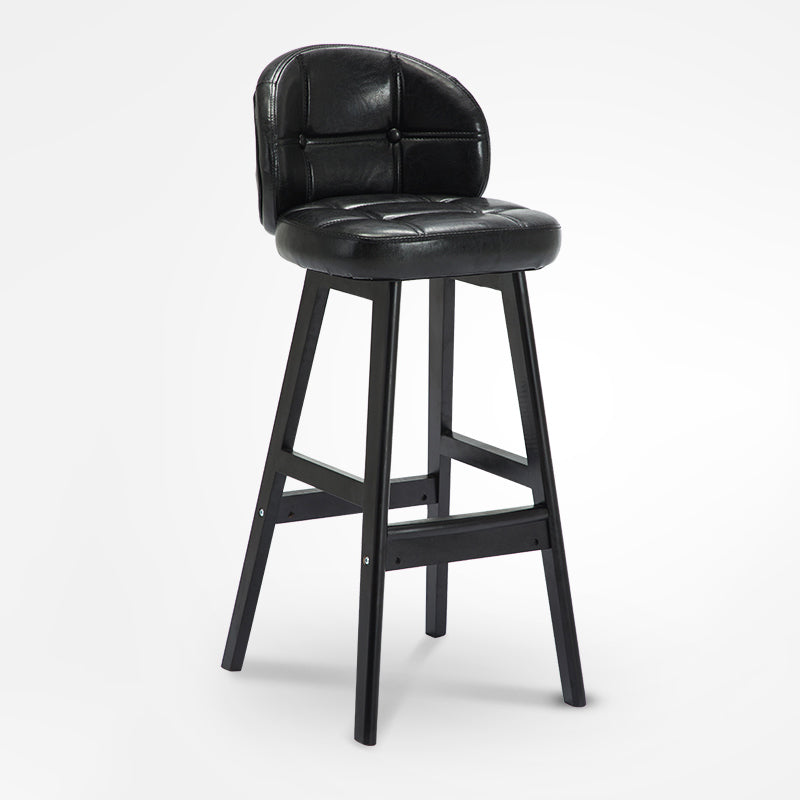 Scandinavian Style Wooden Legs Bar Stool Kitchen Bar Counter Stool 1Pcs Black Black Clearhalo 'Bar Furniture' 'Bar Stools' 'bar_stools' 'furn' 'furn_bar_stools' 'furniture_bar_stools' 'Kitchen & Dining Furniture' 'kitchen&dining_furn' 'kitchen' 'kitchen_furn' Furniture' 4211496