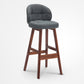 Scandinavian Style Wooden Legs Bar Stool Kitchen Bar Counter Stool 1Pcs Grey Brown Clearhalo 'Bar Furniture' 'Bar Stools' 'bar_stools' 'furn' 'furn_bar_stools' 'furniture_bar_stools' 'Kitchen & Dining Furniture' 'kitchen&dining_furn' 'kitchen' 'kitchen_furn' Furniture' 4211501