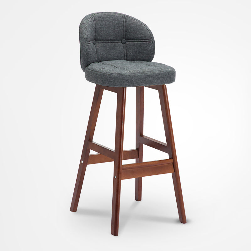 Scandinavian Style Wooden Legs Bar Stool Kitchen Bar Counter Stool 1Pcs Grey Brown Clearhalo 'Bar Furniture' 'Bar Stools' 'bar_stools' 'furn' 'furn_bar_stools' 'furniture_bar_stools' 'Kitchen & Dining Furniture' 'kitchen&dining_furn' 'kitchen' 'kitchen_furn' Furniture' 4211501