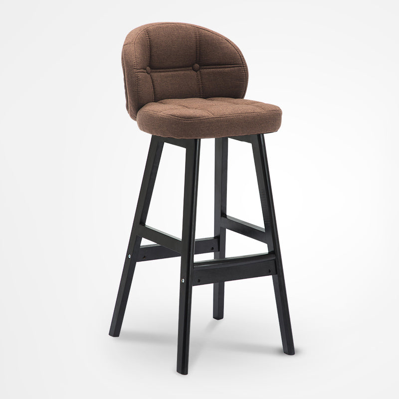 Scandinavian Style Wooden Legs Bar Stool Kitchen Bar Counter Stool 1Pcs Light Coffee Black Clearhalo 'Bar Furniture' 'Bar Stools' 'bar_stools' 'furn' 'furn_bar_stools' 'furniture_bar_stools' 'Kitchen & Dining Furniture' 'kitchen&dining_furn' 'kitchen' 'kitchen_furn' Furniture' 4211506