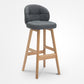 Scandinavian Style Wooden Legs Bar Stool Kitchen Bar Counter Stool 1Pcs Grey Wood Clearhalo 'Bar Furniture' 'Bar Stools' 'bar_stools' 'furn' 'furn_bar_stools' 'furniture_bar_stools' 'Kitchen & Dining Furniture' 'kitchen&dining_furn' 'kitchen' 'kitchen_furn' Furniture' 4211512