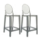 26-inch Height Barstool Modern Indoor Transparent Plastic Bar Stool Smoke Gray 2 Piece Set Clearhalo 'Bar Furniture' 'Bar Stools' 'bar_stools' 'furn' 'furn_bar_stools' 'furniture_bar_stools' 'Kitchen & Dining Furniture' 'kitchen&dining_furn' 'kitchen' 'kitchen_furn' Furniture' 4211517