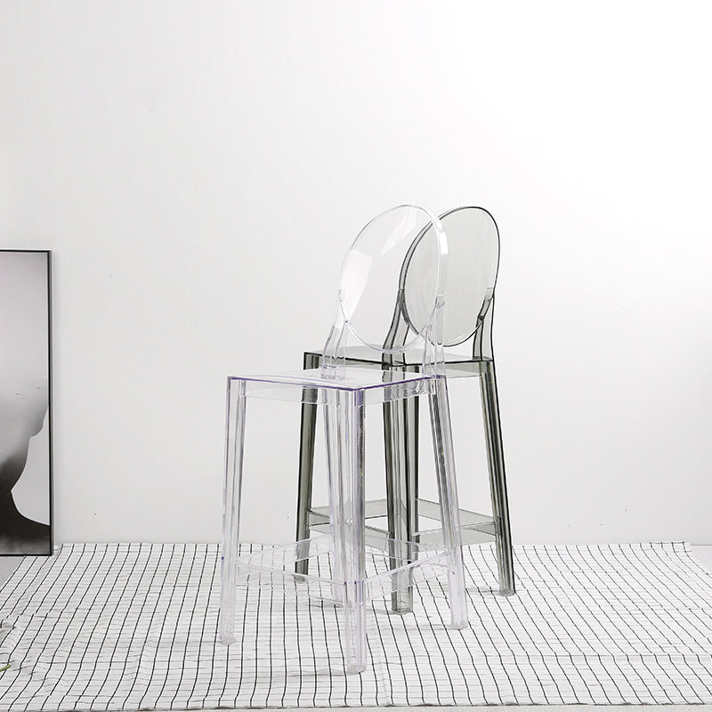 26-inch Height Barstool Modern Indoor Transparent Plastic Bar Stool Clearhalo 'Bar Furniture' 'Bar Stools' 'bar_stools' 'furn' 'furn_bar_stools' 'furniture_bar_stools' 'Kitchen & Dining Furniture' 'kitchen&dining_furn' 'kitchen' 'kitchen_furn' Furniture' 4211518