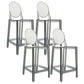 26-inch Height Barstool Modern Indoor Transparent Plastic Bar Stool Smoke Gray 4 Piece Set Clearhalo 'Bar Furniture' 'Bar Stools' 'bar_stools' 'furn' 'furn_bar_stools' 'furniture_bar_stools' 'Kitchen & Dining Furniture' 'kitchen&dining_furn' 'kitchen' 'kitchen_furn' Furniture' 4211521