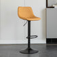 1 Pcs Scandinavian Adjustable Height Counter Stools Leather Iron Bar Stools with Footrest Yellow-Brown Clearhalo 'Bar Furniture' 'Bar Stools' 'bar_stools' 'furn' 'furn_bar_stools' 'furniture_bar_stools' 'Kitchen & Dining Furniture' 'kitchen&dining_furn' 'kitchen' 'kitchen_furn' Furniture' 4211540