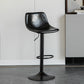 1 Pcs Scandinavian Adjustable Height Counter Stools Leather Iron Bar Stools with Footrest Black Clearhalo 'Bar Furniture' 'Bar Stools' 'bar_stools' 'furn' 'furn_bar_stools' 'furniture_bar_stools' 'Kitchen & Dining Furniture' 'kitchen&dining_furn' 'kitchen' 'kitchen_furn' Furniture' 4211553