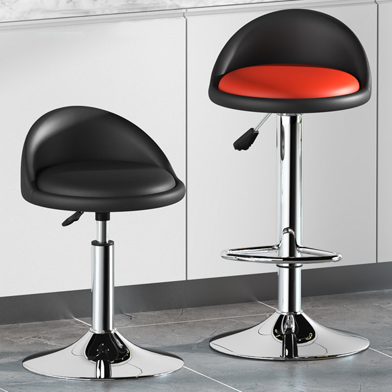 Lift and Rotate Height Stool Modern Indoor Leather Armless Bar Stool 1 Piece Clearhalo 'Bar Furniture' 'Bar Stools' 'bar_stools' 'furn' 'furn_bar_stools' 'furniture_bar_stools' 'Kitchen & Dining Furniture' 'kitchen&dining_furn' 'kitchen' 'kitchen_furn' Furniture' 4211563