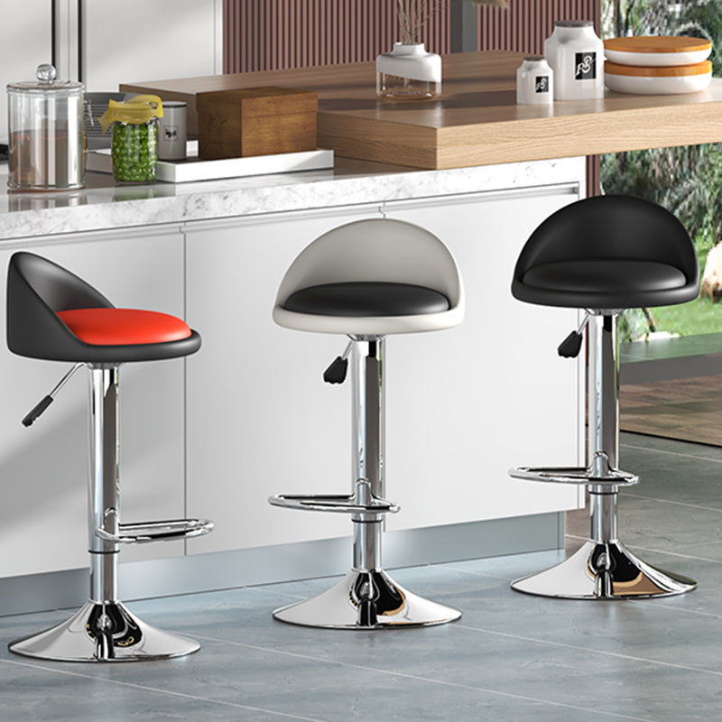 Lift and Rotate Height Stool Modern Indoor Leather Armless Bar Stool 1 Piece Clearhalo 'Bar Furniture' 'Bar Stools' 'bar_stools' 'furn' 'furn_bar_stools' 'furniture_bar_stools' 'Kitchen & Dining Furniture' 'kitchen&dining_furn' 'kitchen' 'kitchen_furn' Furniture' 4211567