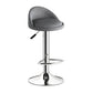 Lift and Rotate Height Stool Modern Indoor Leather Armless Bar Stool 1 Piece Grey Clearhalo 'Bar Furniture' 'Bar Stools' 'bar_stools' 'furn' 'furn_bar_stools' 'furniture_bar_stools' 'Kitchen & Dining Furniture' 'kitchen&dining_furn' 'kitchen' 'kitchen_furn' Furniture' 4211574