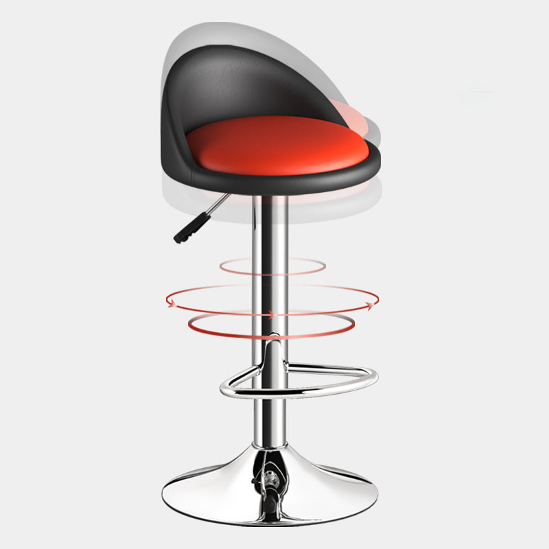 Lift and Rotate Height Stool Modern Indoor Leather Armless Bar Stool 1 Piece Clearhalo 'Bar Furniture' 'Bar Stools' 'bar_stools' 'furn' 'furn_bar_stools' 'furniture_bar_stools' 'Kitchen & Dining Furniture' 'kitchen&dining_furn' 'kitchen' 'kitchen_furn' Furniture' 4211578