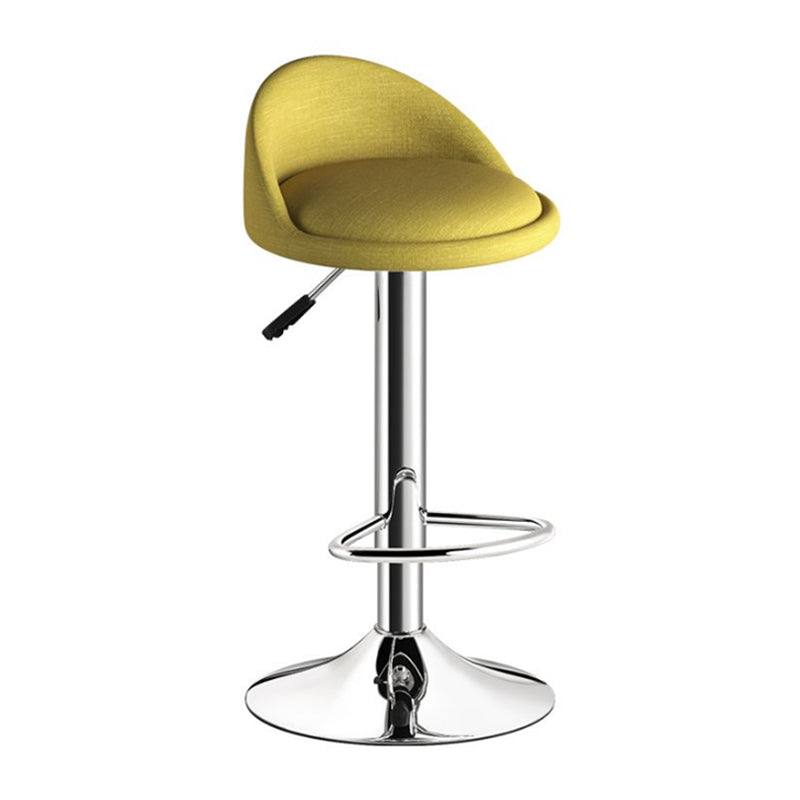 Lift and Rotate Height Stool Modern Indoor Leather Armless Bar Stool 1 Piece Yellow Clearhalo 'Bar Furniture' 'Bar Stools' 'bar_stools' 'furn' 'furn_bar_stools' 'furniture_bar_stools' 'Kitchen & Dining Furniture' 'kitchen&dining_furn' 'kitchen' 'kitchen_furn' Furniture' 4211580