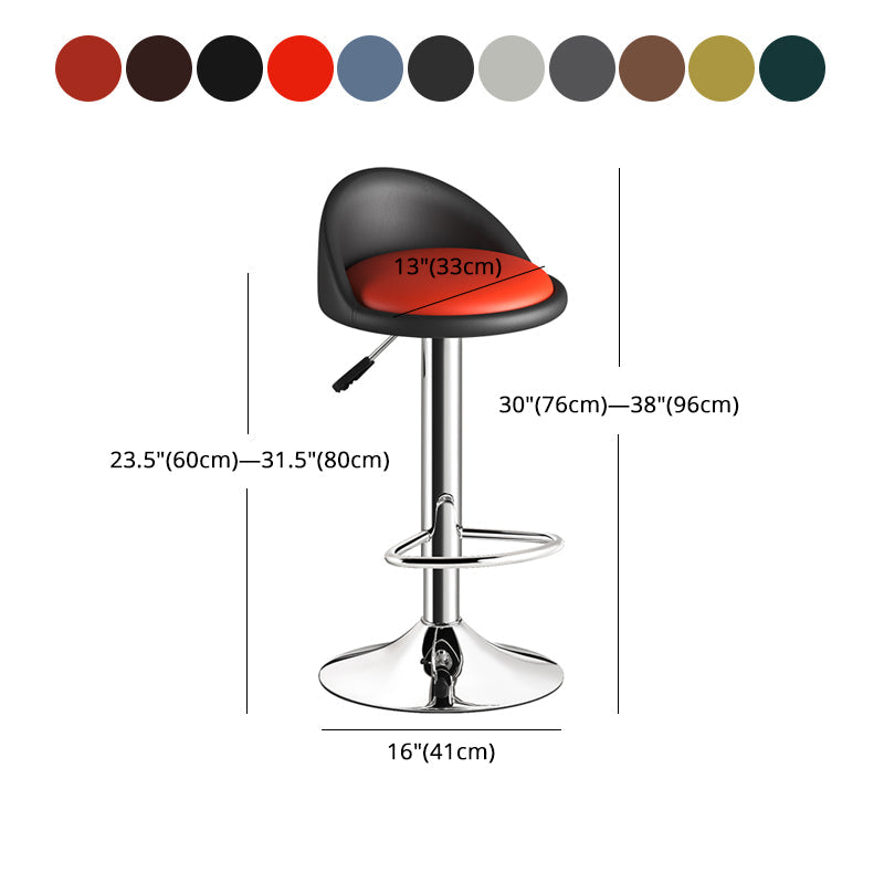 Lift and Rotate Height Stool Modern Indoor Leather Armless Bar Stool 1 Piece Clearhalo 'Bar Furniture' 'Bar Stools' 'bar_stools' 'furn' 'furn_bar_stools' 'furniture_bar_stools' 'Kitchen & Dining Furniture' 'kitchen&dining_furn' 'kitchen' 'kitchen_furn' Furniture' 4211582