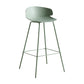 Scandinavian Plastic Metal Counter Stools Low Back Indoor Bar Stools with 4 Legs Gray-Green 1 Piece Clearhalo 'Bar Furniture' 'Bar Stools' 'bar_stools' 'furn' 'furn_bar_stools' 'furniture_bar_stools' 'Kitchen & Dining Furniture' 'kitchen&dining_furn' 'kitchen' 'kitchen_furn' Furniture' 4211588