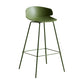 Scandinavian Plastic Metal Counter Stools Low Back Indoor Bar Stools with 4 Legs Green 1 Piece Clearhalo 'Bar Furniture' 'Bar Stools' 'bar_stools' 'furn' 'furn_bar_stools' 'furniture_bar_stools' 'Kitchen & Dining Furniture' 'kitchen&dining_furn' 'kitchen' 'kitchen_furn' Furniture' 4211595