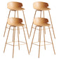 Scandinavian Plastic Metal Counter Stools Low Back Indoor Bar Stools with 4 Legs Yellow 4 Piece Set Clearhalo 'Bar Furniture' 'Bar Stools' 'bar_stools' 'furn' 'furn_bar_stools' 'furniture_bar_stools' 'Kitchen & Dining Furniture' 'kitchen&dining_furn' 'kitchen' 'kitchen_furn' Furniture' 4211613