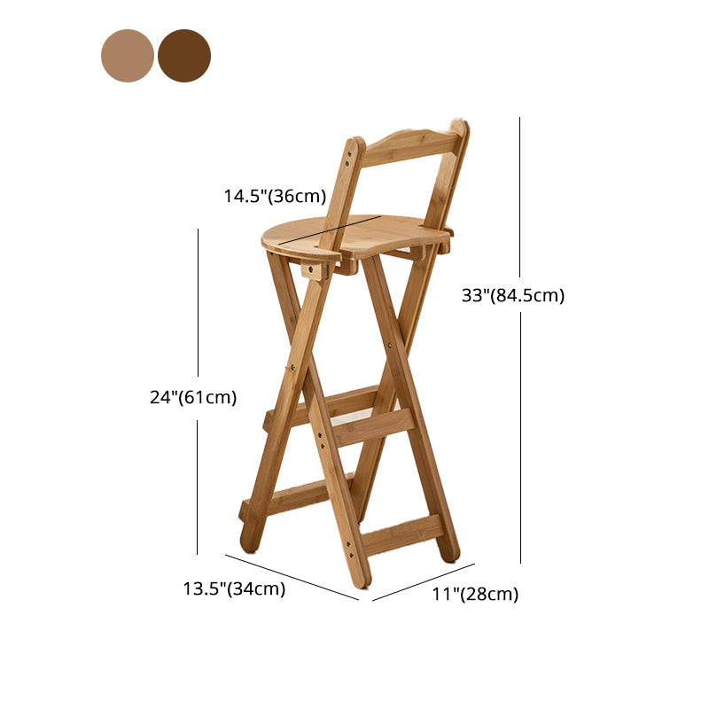 Nordic Style Armless Wood Barstools Folding Counter Stools 1 Piece Clearhalo 'Bar Furniture' 'Bar Stools' 'bar_stools' 'furn' 'furn_bar_stools' 'furniture_bar_stools' 'Kitchen & Dining Furniture' 'kitchen&dining_furn' 'kitchen' 'kitchen_furn' Furniture' 4211633