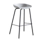 Scandinavian Metal Plastic Counter Stools Backless Bar Stools with Bucket Seat Grey 1 Piece Clearhalo 'Bar Furniture' 'Bar Stools' 'bar_stools' 'furn' 'furn_bar_stools' 'furniture_bar_stools' 'Kitchen & Dining Furniture' 'kitchen&dining_furn' 'kitchen' 'kitchen_furn' Furniture' 4211642