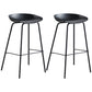 Scandinavian Metal Plastic Counter Stools Backless Bar Stools with Bucket Seat Black 2 Piece Set Clearhalo 'Bar Furniture' 'Bar Stools' 'bar_stools' 'furn' 'furn_bar_stools' 'furniture_bar_stools' 'Kitchen & Dining Furniture' 'kitchen&dining_furn' 'kitchen' 'kitchen_furn' Furniture' 4211644