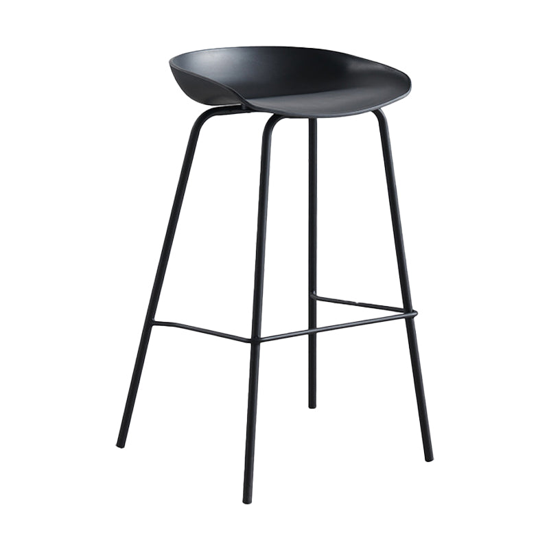 Scandinavian Metal Plastic Counter Stools Backless Bar Stools with Bucket Seat Clearhalo 'Bar Furniture' 'Bar Stools' 'bar_stools' 'furn' 'furn_bar_stools' 'furniture_bar_stools' 'Kitchen & Dining Furniture' 'kitchen&dining_furn' 'kitchen' 'kitchen_furn' Furniture' 4211645