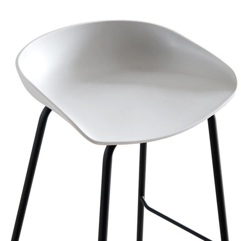Scandinavian Metal Plastic Counter Stools Backless Bar Stools with Bucket Seat Clearhalo 'Bar Furniture' 'Bar Stools' 'bar_stools' 'furn' 'furn_bar_stools' 'furniture_bar_stools' 'Kitchen & Dining Furniture' 'kitchen&dining_furn' 'kitchen' 'kitchen_furn' Furniture' 4211646