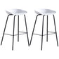 Scandinavian Metal Plastic Counter Stools Backless Bar Stools with Bucket Seat White 2 Piece Set Clearhalo 'Bar Furniture' 'Bar Stools' 'bar_stools' 'furn' 'furn_bar_stools' 'furniture_bar_stools' 'Kitchen & Dining Furniture' 'kitchen&dining_furn' 'kitchen' 'kitchen_furn' Furniture' 4211647