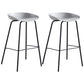 Scandinavian Metal Plastic Counter Stools Backless Bar Stools with Bucket Seat Grey 2 Piece Set Clearhalo 'Bar Furniture' 'Bar Stools' 'bar_stools' 'furn' 'furn_bar_stools' 'furniture_bar_stools' 'Kitchen & Dining Furniture' 'kitchen&dining_furn' 'kitchen' 'kitchen_furn' Furniture' 4211651