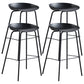 Scandinavian Metal Plastic Counter Stools Backless Bar Stools with Bucket Seat Black 4 Piece Set Clearhalo 'Bar Furniture' 'Bar Stools' 'bar_stools' 'furn' 'furn_bar_stools' 'furniture_bar_stools' 'Kitchen & Dining Furniture' 'kitchen&dining_furn' 'kitchen' 'kitchen_furn' Furniture' 4211653